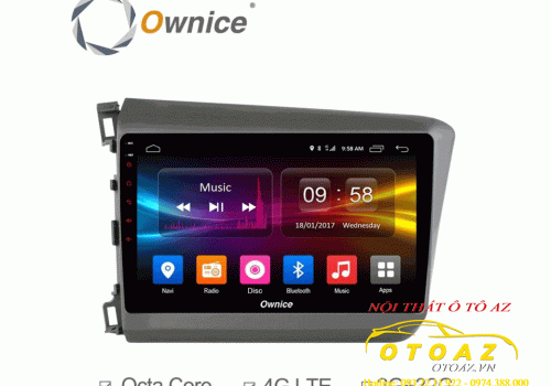 màn-hình-android-ownice-c500-theo-xe-civic