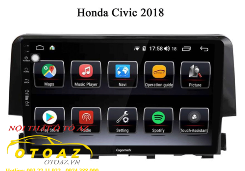 màn-hình-android-gogamichi-Civic-2018