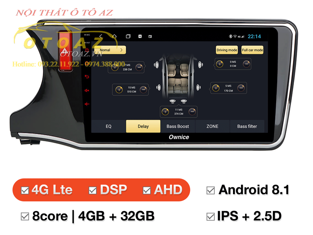 màn-hình-android-Ownice-C960-xe-Honda-City-2015-2017