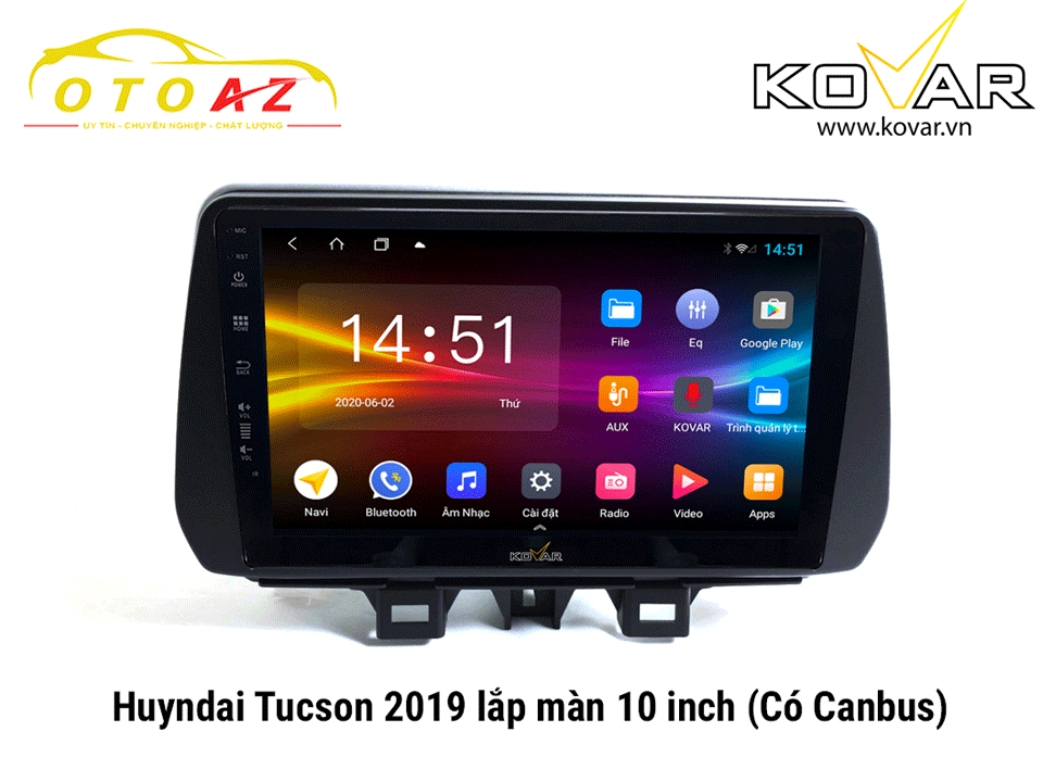 Màn-hình-android-Kovar cho xe Tucson 2019-2021
