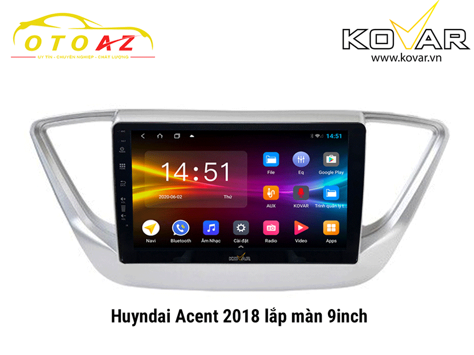 màn-hình-android-Kovar-Xe-Acent-2017-2020