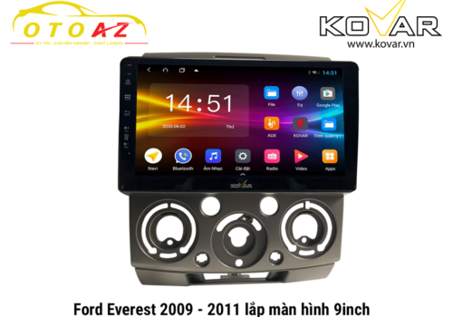 màn-hình-android-Kovar-cho-xe-Everest-2009-2011