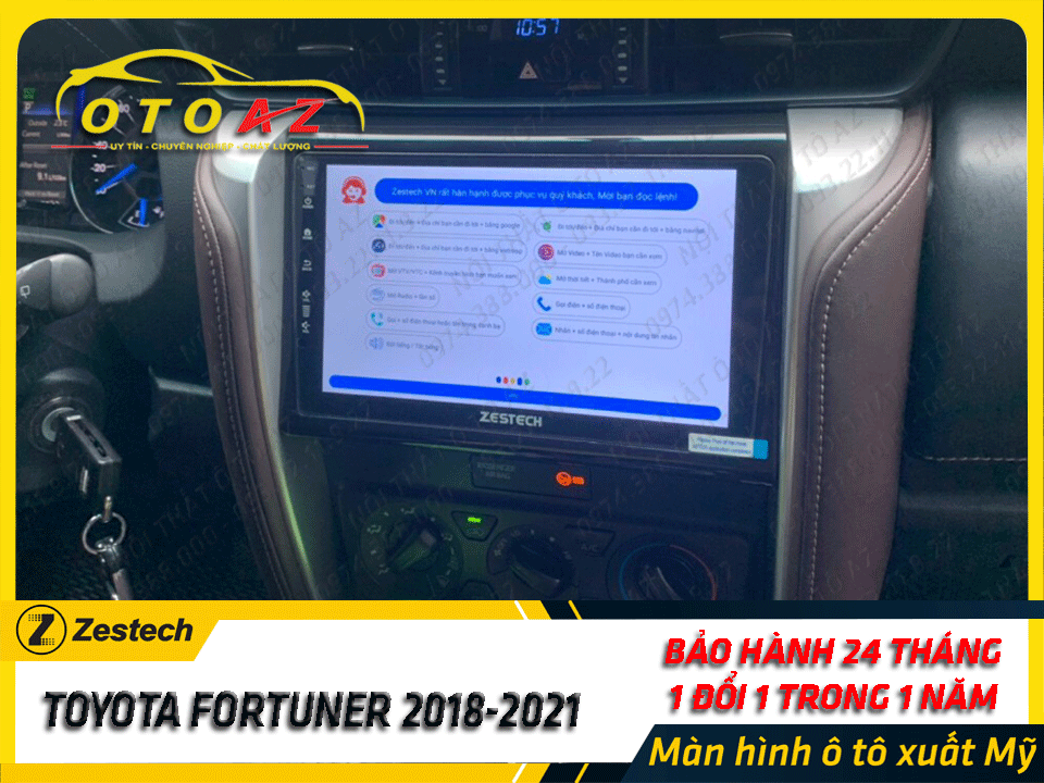 màn-hình-android-Zestech-cho-xe-Fortuner-2018-2021